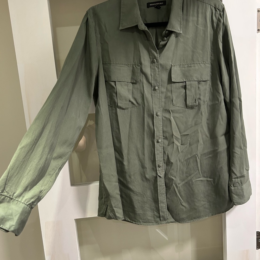 Banana Republic Olive Green Shirt